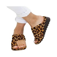 Prednjeg swwalk ženske cipele na slajdovima pune boje papuče za kupovinu otporne na habanje klinovi Lady Backlex Flip flops Leopard Print 5