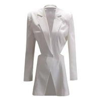 Pimfylm ženski sportski kaputi rade casual rukav ženski bluže jakne bijeli l