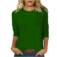 Dyegold Womens Ljetni vrhovi rukav Crewneck Drewneck Dressing Ležerne prilike The Sherts Loot Mondey