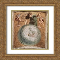 Raphael Matted Gold Ornate uokvirene umjetnosti 'The Stanza della Segnatura Strop: Prime Mover'
