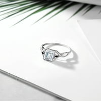 Gem Stone King Sterling Silver Crni dijamantni prsten sa moissineom