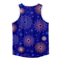 4. jula Grafički mišićni majica bez rukava Crvene plave zvijezde Eagle USA zastava Funny Tank Top Vintage