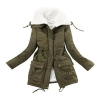 Ženska moda Fau krznena jakna Lightweigh Fit Fleece jaknu zadebljanje runo Podijeljene su Parkas duge kapute