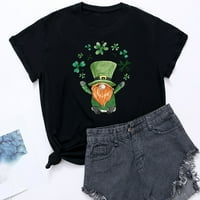 Rollbacks Ženska majica St.Patrick Ugodna casual vrhovi Lucky Green Day Pokloni Kratke rukave za žene