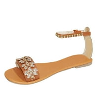 Platforme za promociju odobrenja za žene Flowers Flowers perle otvorene nožne dizalice Udobne cipele Rimske sandale