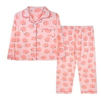 Hait Ladies Pijamas postavlja dugme za spavanje s dugim rukavima niz noćna odjeća za žene salon set