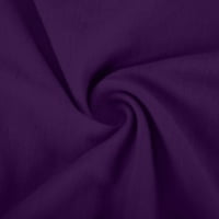 Žene V izrez dugih rukava Tunic Tops Leopard Print Casual Loses Bluuse Trendy Purple M