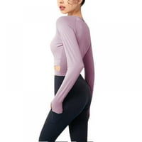 Ženski dugih rukava za brzo sušenje za brzo sušenje Yoga odjeća Tanak sportski trčanje odjeća za fitnes