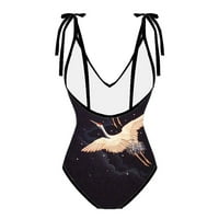 Lovskoo Womens bikini set dva elegantna halter patchwork vintage print ruffle bikini kupaći kostimi