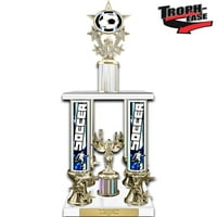 Trofej ponude 17 Akcija matrica fudbalskog srebrnog stupca u koloni, prilagođeni nogometni trofeji s personaliziranim graviranjem - WWH243JS-Scamb