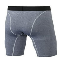 Groanlook Muškarci kratke hlače Elastične struke Yoga kratke hlače Solidne boje Sport Mini pantalone Mens Butt dizanje tajica Ljetna velika dna struka siva l