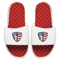 Muški Islide Red White Brooklyn Nets Klizni sandale Americana