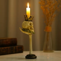 Stub kruna lubanja držač za svijeće resova Ghost Head Candlestick Ornament za kućnu zabavu Dekoracija