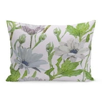 Zeleni vijenac Prekrasno svijetlo nježno ljetno cvijeće Daisies Eco jastučnica jastuk na jastuku