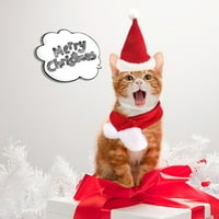 Filar pas mačak mačji pet santa sa šal, božićni kostim kostim kućnim ljubimcem sa santa šeširom i šal