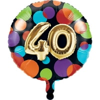 Balonski rođendan 18 40. rođendan metalni balon, paket od 10