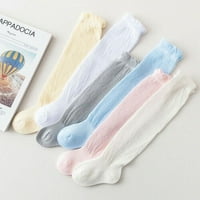 JXZOM Baby Girl Socks koljena visoko lukovi Princeze čarape Duge cijevi čizme Pamučne čarape