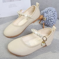 Kneelentne djevojke sandale sandale smane ljetne sandale Dječje jedno cipele Dječja otvorena nožna gležnjače haljina cipele vjenčani sandale za toddler beige 23