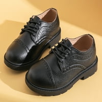 Dječaci djevojke Oxfords haljina cipele Školske uniforme Svečane cipele Klasična koža čipke up cipele