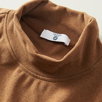 Muška elastičnost pola turtleneck pulover dugih rukava za dugih rukava vrhova topla majica