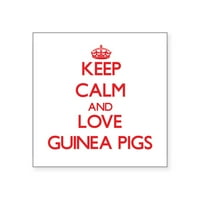 Cafepress - Držite mirne i ljubav Gvineja svinjska naljepnica - Square naljepnica 3 3