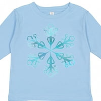 Inktastična ledena plava zimska snježna pahuljica poklon malih dječaka ili majica s dugim rukavima s dugim rukavima