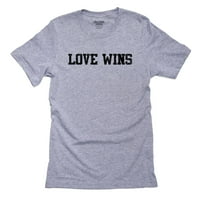 Ljubav pobjeđuje - jednostavna moćna poruka Muška majica sive majice