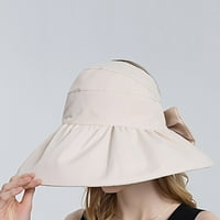 Ženska šešica široka zaštita od ruba na plaži Hat dvostruka strana nose Ponytail ljetni šeširi Berets