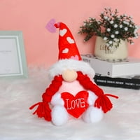 Gnomes Pliš za valentine Valentines Gnomes ukrasi za odmor za odmor Decor Handmade MR & MRS Švedska Totna lutka za dnevne darove zaljubljenih