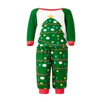 Porodica Kelajuan odgovara božićnim pidžamim setovi, dugih rukava O vrat + božićne pantalone za ispis