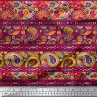 Soimoi baršun tkanina pruga, cvjetna i paisley ispis tkanina od dvorišta široko