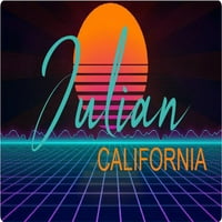 Julian California Vinil Decal Stiker Retro Neon dizajn
