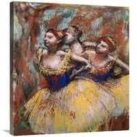 u. Tri plesača Art Print - Edgar Degas