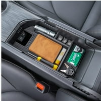 Centralna konzolna ladica kompatibilna sa - Toyota Camry XLE XSE XSE i - Camry Le Se sa dvostrukim USB portovima, unutrašnjim priborom za skladištenje ruku Organizer umetanje ABS