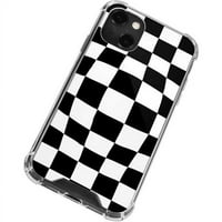Skinite Checkerboard Crno-bijelo zumirano provjerava iPhone Mini bistri slučaj