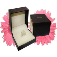 Dijamantni zaručni prsten za žene okrugli pasijans 4-prong 14k zlato 0. Carat