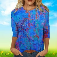 Zermoge Fashion Woman Okrugla majica s rukavima za vrat Jesenski ispis bluza vrhova dukserica