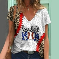 Baycosin ženski kratki rukav bluze za ptice za laticu VAT VAC bejzbol košulje Slatke ljetne casual majice