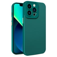 iPhone Pro CASE, mekani tekući silikonski gumeni poklopac branika, tanki udarni poklopac za iPhone Pro, Darkgreen