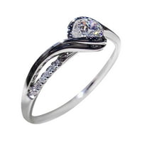 Luksuzni pjenušava dijamantski prsten ženski nakit angažirani prsten za prijedlog nakita, c