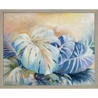 Velika umjetnost sada plave biljke Patricia Pinto, uokvirena umjetnost postavlja svaka 21 w 17 h