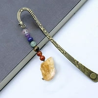 Početna oprema i alati Retro Metal Bookmark, Star Sun and Moon Bookmark, Sedam čakriličnih kamenih perlica i privjesak od prirodnog kamena