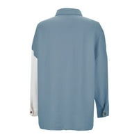 Akiigool zimske bluze za žene Dressy Ženske košulje s dugim rukavima V COLL COLLARED DUGE DOWNY FIRMFRIFRACIJA