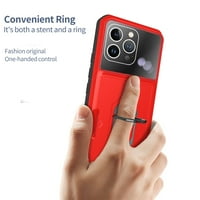 Telefonska futrola za iPhone PRO ma sa zaštitnikom zaslona i kreditnom tankom prstenom držačem stalak