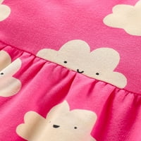 Bomotoo Girls casual haljina za zabavu Cartoon Ispiši labave haljine princeze slatka baggy ružičasta