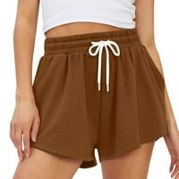 Corashan Žene udobne kratke hlače u obliku šatora u obliku slova, ležerne elastične strugove džepove