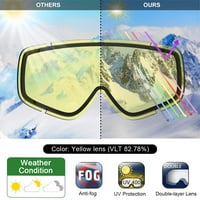 Pronađi skijanje snežni močvari UV zaštita OTG naočale za snijeg za žene, muškarce i mlade