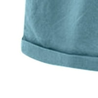 Hlače za ženskom čišćenju ispod 10 dolara, ljetna čvrsta pamučna posteljina kratke hlače velike uštede za svoje nebesko plave 6
