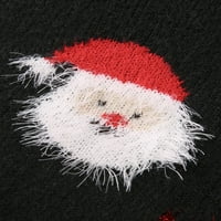 Ženski božićni džemper Estetski Santa Claus Penguin Puloveri uzorka Topli okrugli vrat Xmas Ležerne dukseve