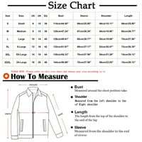 GUZOM MENS FLEECE jakne - topli patentni zatvarač Comfy kaputić bez kapuljača i zimski radovi za muškarce Termalna muška odjeća Khaki veličine l